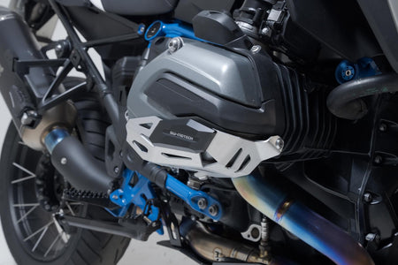 [MSS.07.781.10202] Protezione del cilindro Nero/Argento. Modelli BMW R 1200 (12-18).