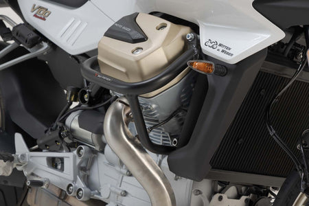 [SBL.17.038.10001/B] Barra di protezione motore Nero. Moto Guzzi V100 Mandello/S, Stelvio.