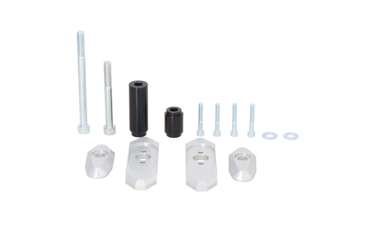 [STP.06.590.81200/B] Kit montag. per tamp. di prot. inc. piatti adatt. Nero. Yamaha Tracer 9 / GT (20-) / GT+ (22-).