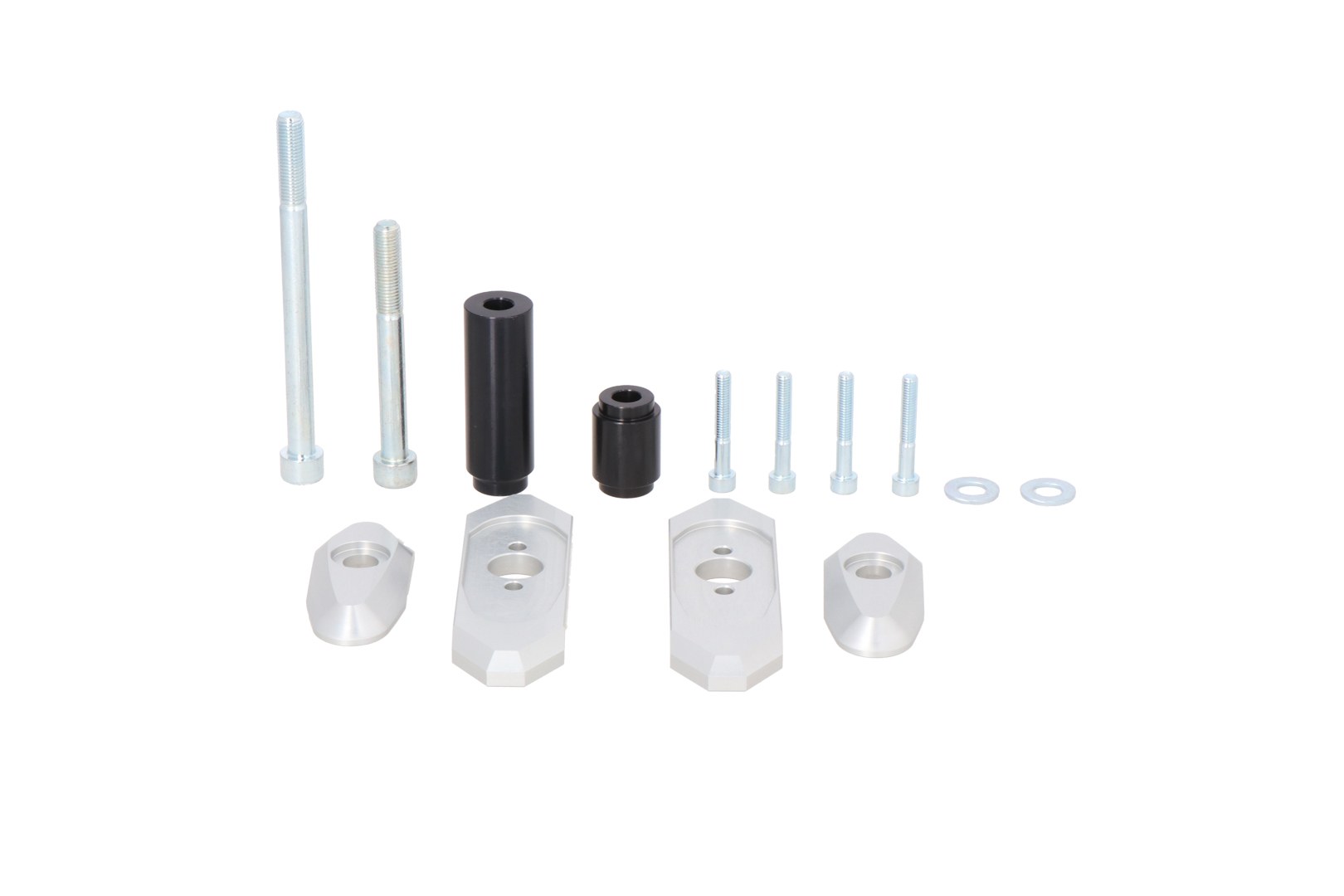 [STP.06.590.81200/B] Kit montag. per tamp. di prot. inc. piatti adatt. Nero. Yamaha Tracer 9 / GT (20-) / GT+ (22-).