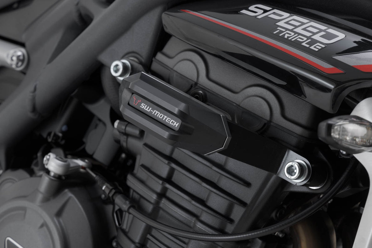 [STP.11.590.10600/B] Kit tamponi di protezione per telaio Nero. Triumph Speed Triple 1200 RS / RX (21-).