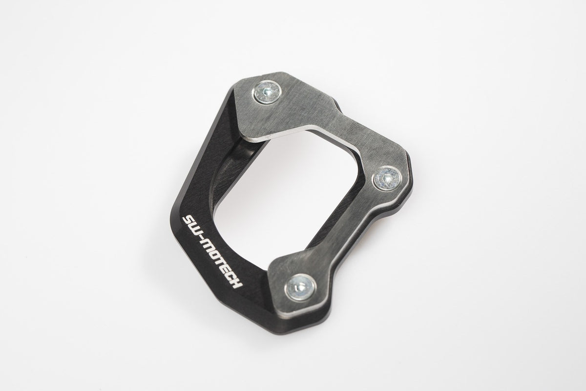 [STS.07.102.10101/S] Base maggiorata per cavalletto laterale Nero/Argento. BMW F 800 GS/Adv, Husqvarna TR650.