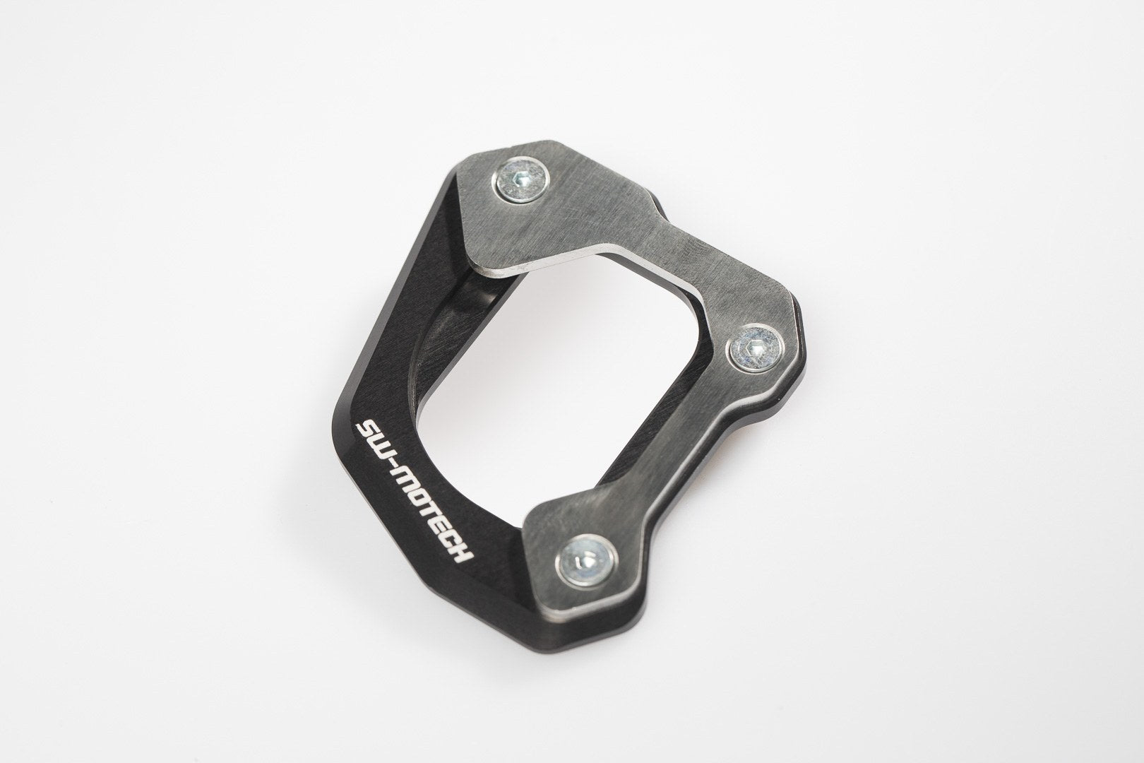 [STS.07.102.10101/S] Base maggiorata per cavalletto laterale Nero/Argento. BMW F 800 GS/Adv, Husqvarna TR650.