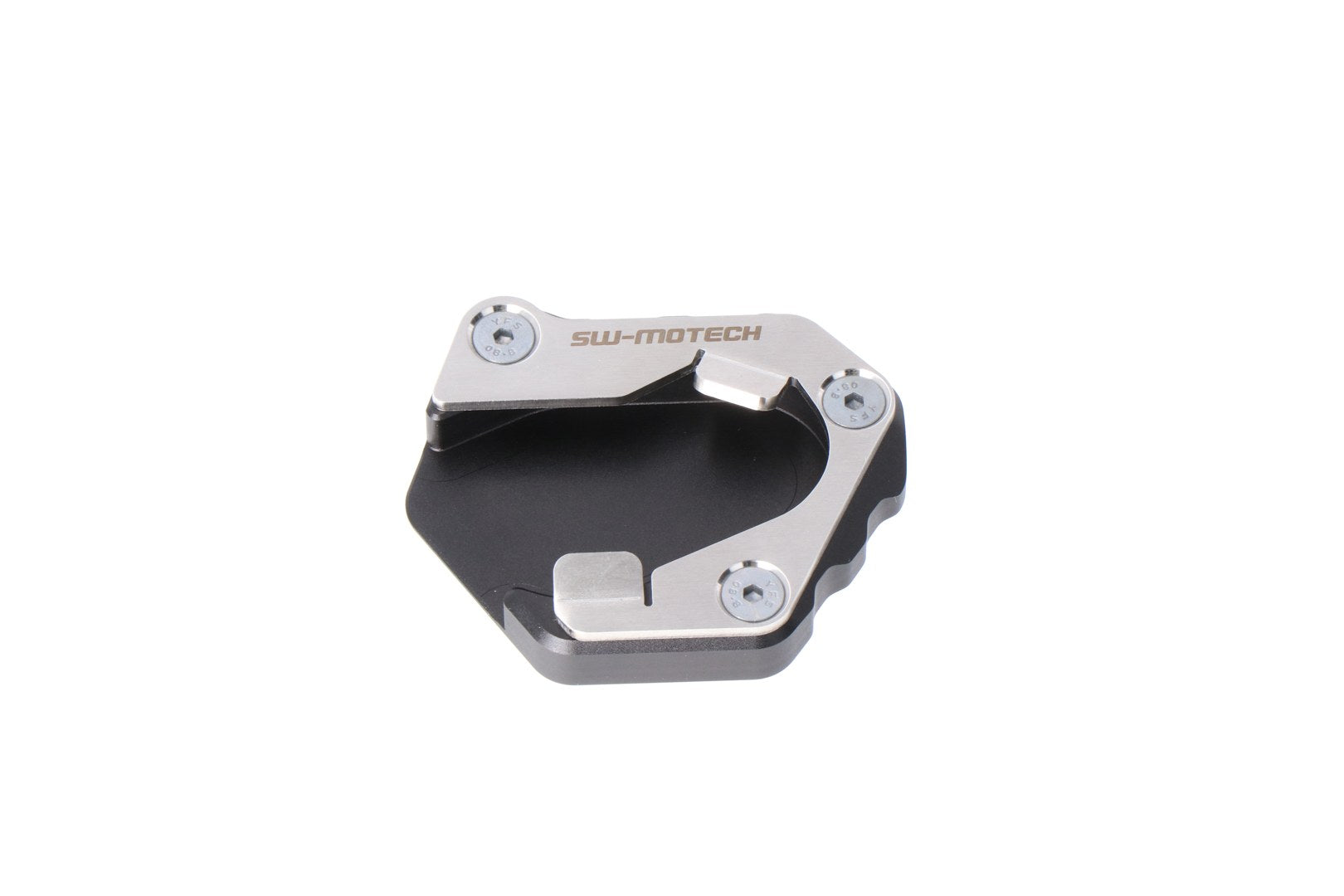 [STS.11.953.10001] Base maggiorata per cavaletto laterale Nero/Argento. Triumph Tiger 900/GT/Pro (19-).