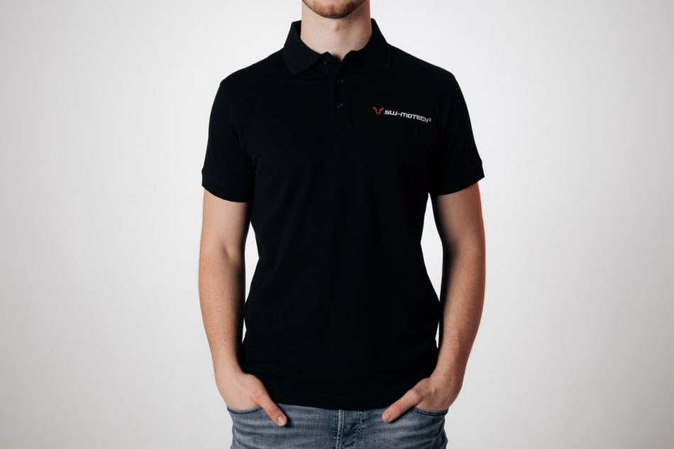[WER.BKL.007.S.10002] Polo team Core Line. Nero. Da uomo. Taglia S.