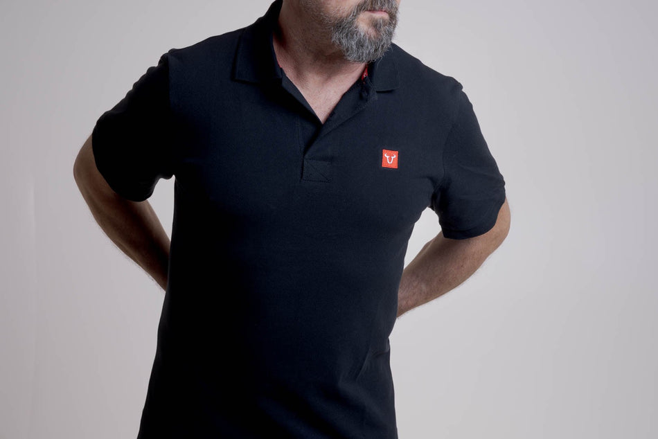 [WER.BKL.031.S.10001] Polo Core Line. Nero. Da uomo. Taglia S.