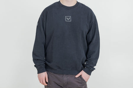 [WER.BKL.037.XXL.10000] Maglia girocollo â€' Riders Line Grigio scuro. Optic Wash. Unisex. Taglia XXL.