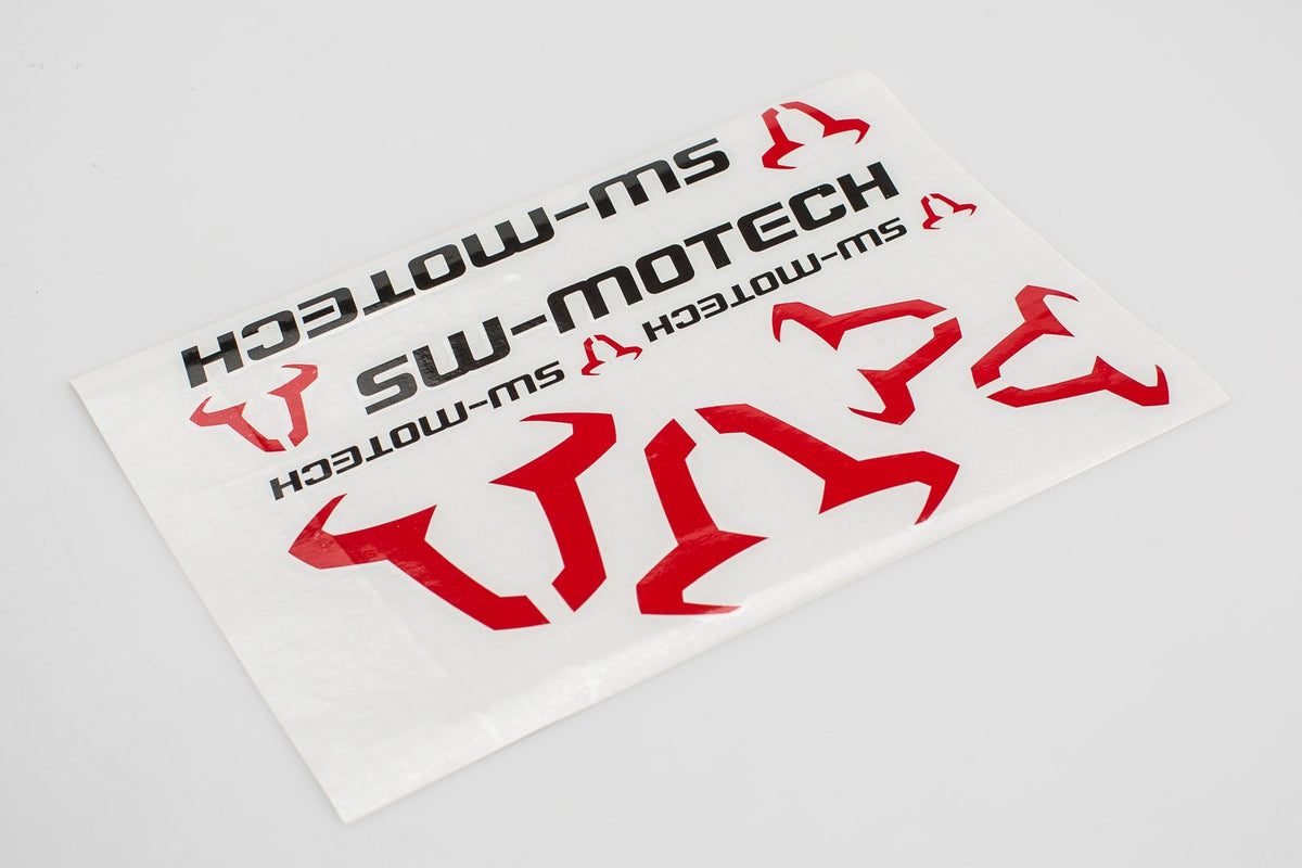 [WER.GIV.016.10001] Set di adesivi SW-MOTECH 310 x 260 mm. Toro: rosso, SW-Motech: nero.