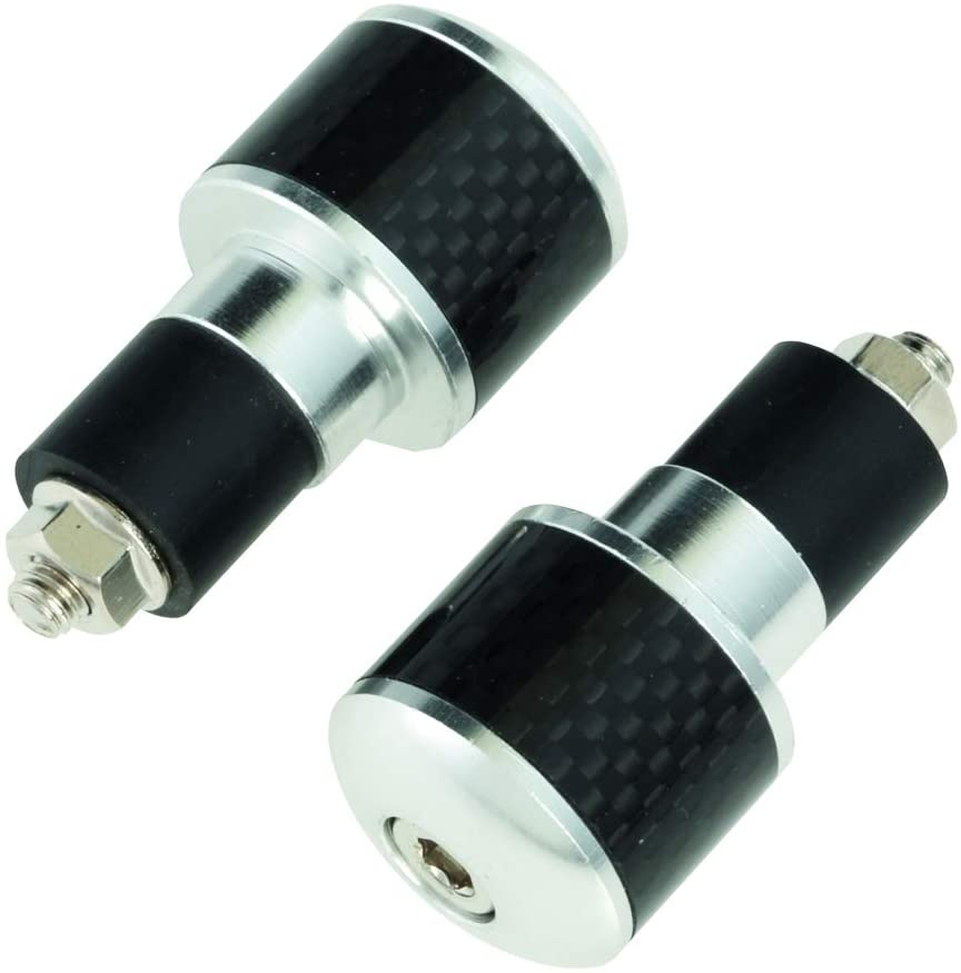 Terminali manubrio carbon/silver mm.17
