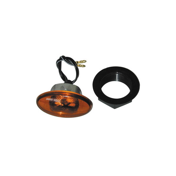 COPPIA FRECCE DX/SX OVALE ARANCIO UNIVERSALI PER CARENA MOTO