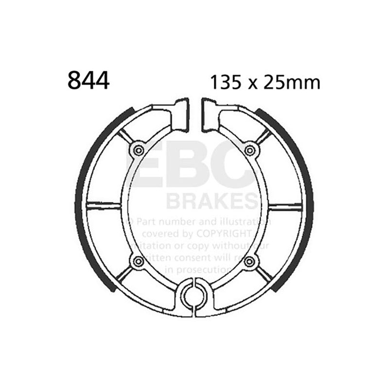 GANASCE CAGIVA SST 125/250 80-82 SCANALATE EBC R2584401 - foto originale
