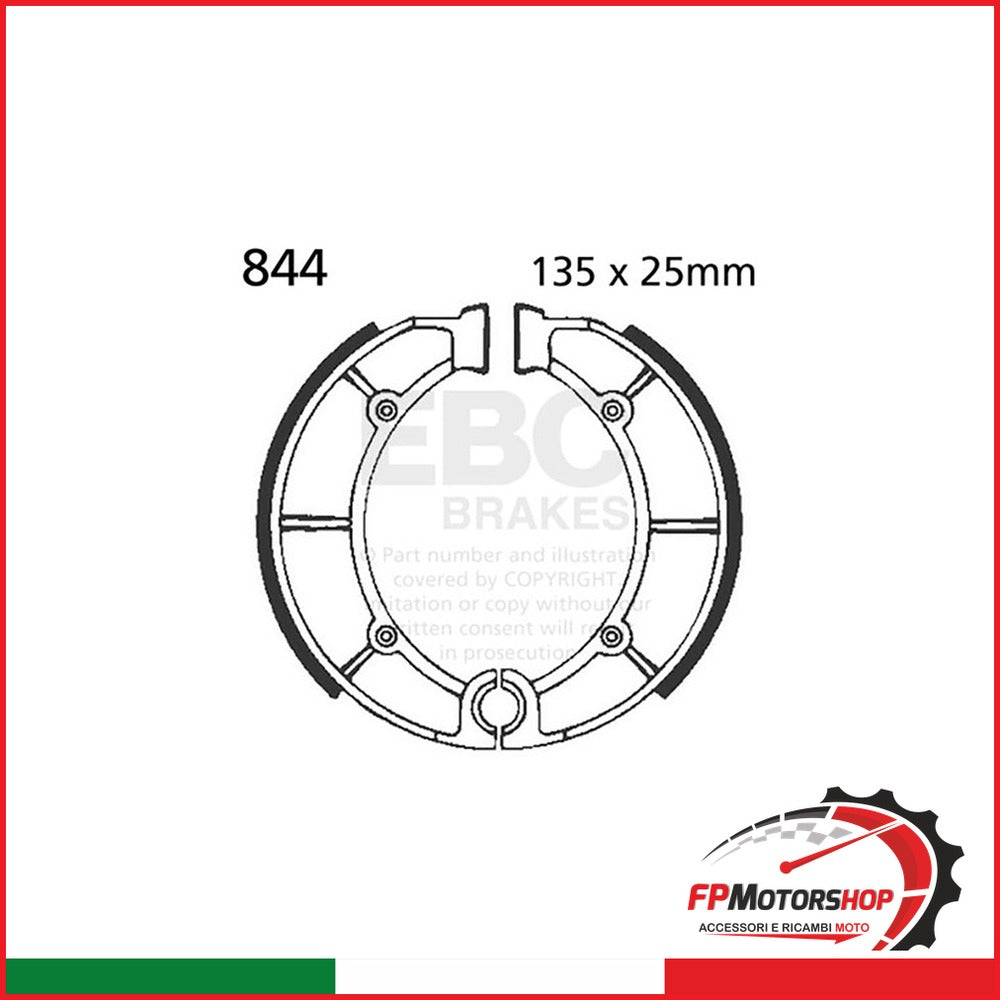 GANASCE CAGIVA SST 125/250 80-82 SCANALATE EBC R2584401 - foto brandizzata