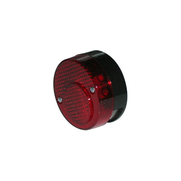 FANALE POSTERIORE TONDO ROSSO 65mm 2 LUCI UNIVERSALE PER MOTO
