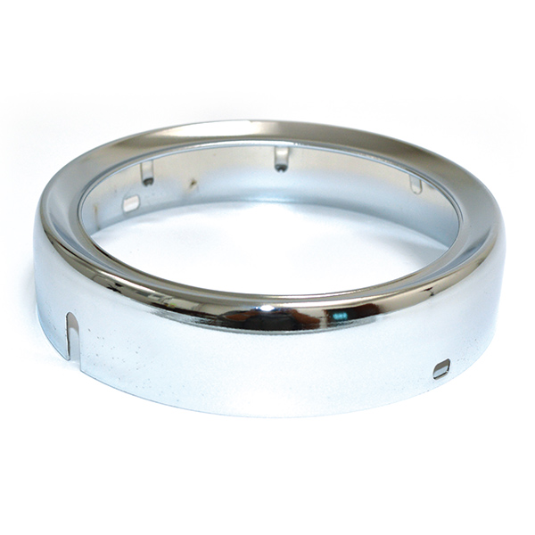 GHIERA TONDA CROMATA 130mm FARO ANTERIORE PER PIAGGIO VESPA 125 GTR/RALLY GTR