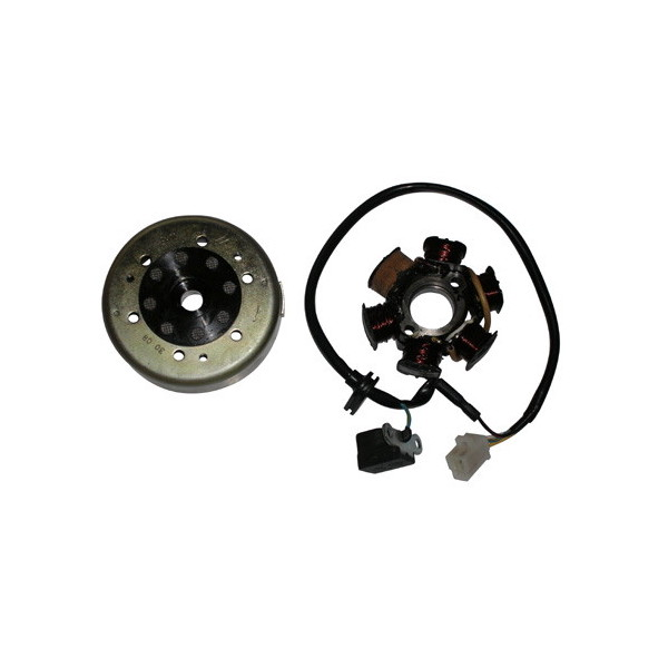 VOLANO ROTORE MAGNETE COMPLETO PER PEUGEOT LUDIX 50 JET C-TECH CARBURATORE