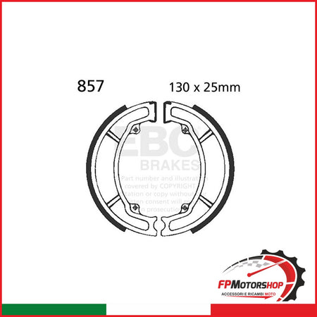 GANASCE PEUGEOT ELYSEO 125/150 99-01 EBC 857 1999-2001