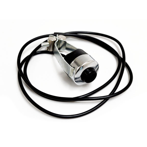 PULSANTE MASSA/CLACSON CROMATO C/CAVO UNIVERSALE PER MOTO SCOOTER