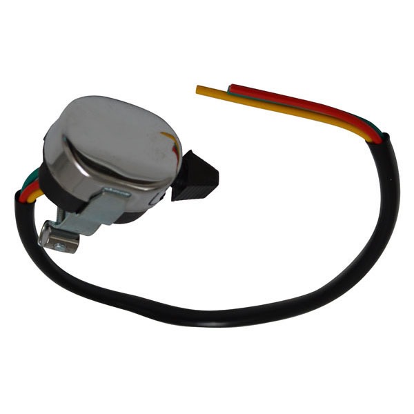 INTERRUTTORE INTERRUTTORE FRECCE CROMATO C/CAVI UNIVERSALE PER MOTO SCOOTER