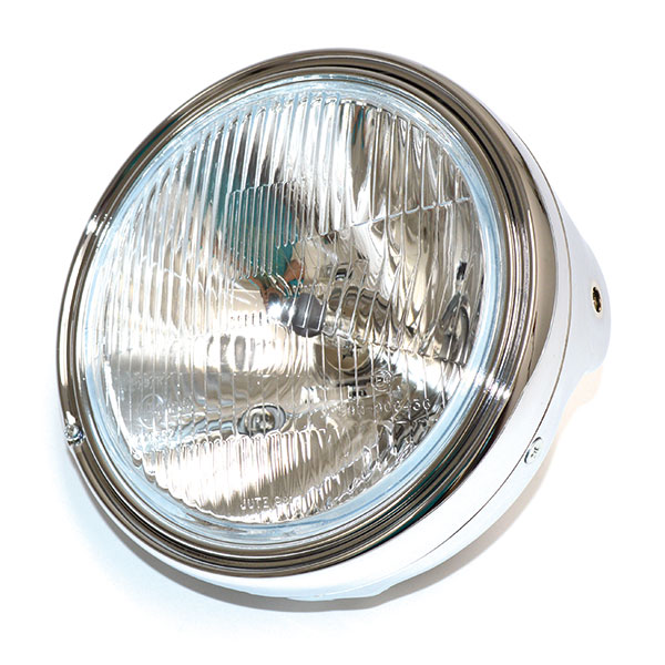 FARO FANALE ANTERIORE TONDO 201mm CROMATO-VETRO 12V H4 UNIVERSALE PER MOTO