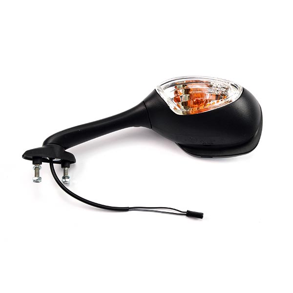 SPECCHIO SPECCHIETTO RETROVISORE NERO SX PER MOTO C/FRECCE SUZUKI GSXR1000