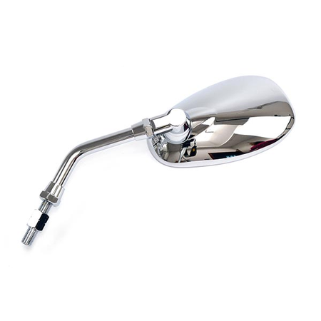 SPECCHIO SPECCHIETTO RETROVISORE CROMATO DX SX PER MOTO OVALE UNIVERSALE