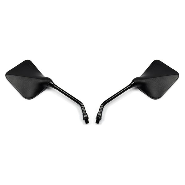 COPPIA SPECCHIETTI RETROVISORE PER MOTO HERT RETTANGOLARI NERI UNIVERSALI