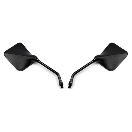 COPPIA SPECCHIETTI RETROVISORE PER MOTO HERT RETTANGOLARI NERI UNIVERSALI
