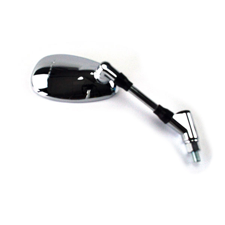 SPECCHIO SPECCHIETTO RETROVISORE CROMATO DX PER MOTO YAMAHA 400 SR 14>