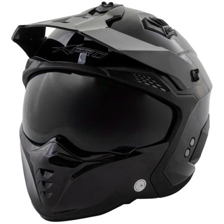 A PRO ALIEN NERO TAGLIA XL CASCO MODULARE INTEGRALE MOTO SCOOTER DOPPIA VISIERA