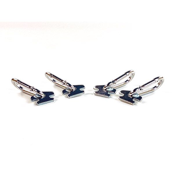SET GUIDE DI FISSAGGIO PER CINGHIE TRASPORTO MOTO RIMORCHIO FURGONE ACEBIKES