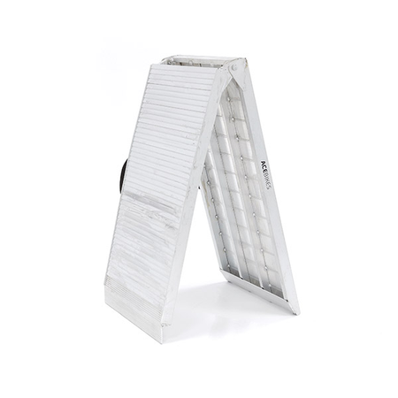 RAMPA PIEGHEVOLE ALLUMINIO 114>224cm PER CARRELLO RIMORCHIO TRASPORTO MOTO