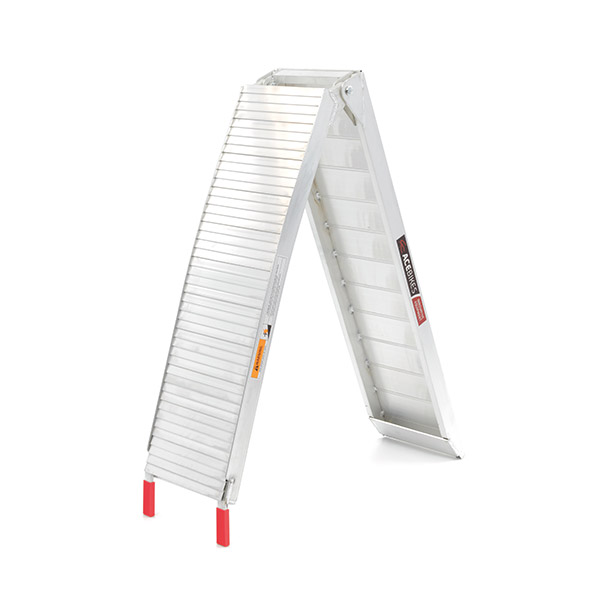 RAMPA PIEGHEVOLE 114>220cm PER CARRELLO RIMORCHIO TRASPORTO MOTO ACEBIKES
