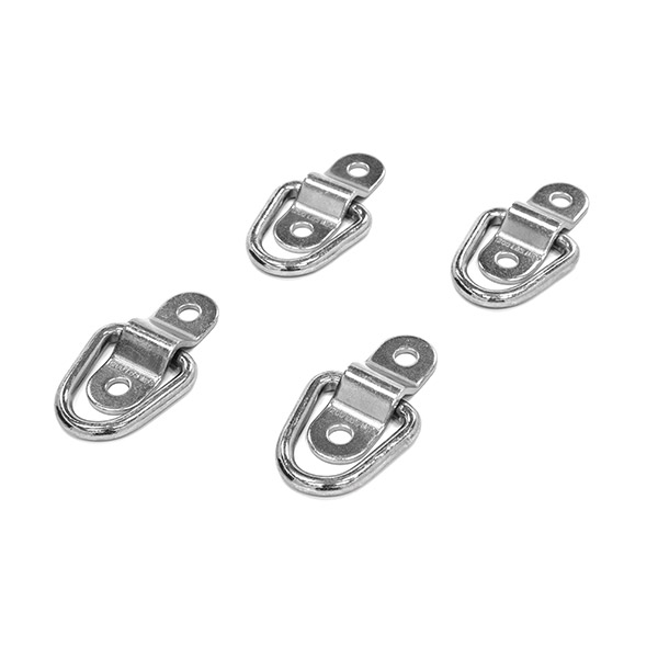 SET ANELLI SUPPORTI D-RING 4 PEZZI PER CINGHIE TRASPORTO MOTO ACEBIKES