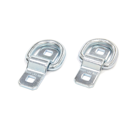 SET ANELLI SUPPORTI D-RING PER CINGHIE TRASPORTO MOTO GRANDI PESI 2 PEZZI