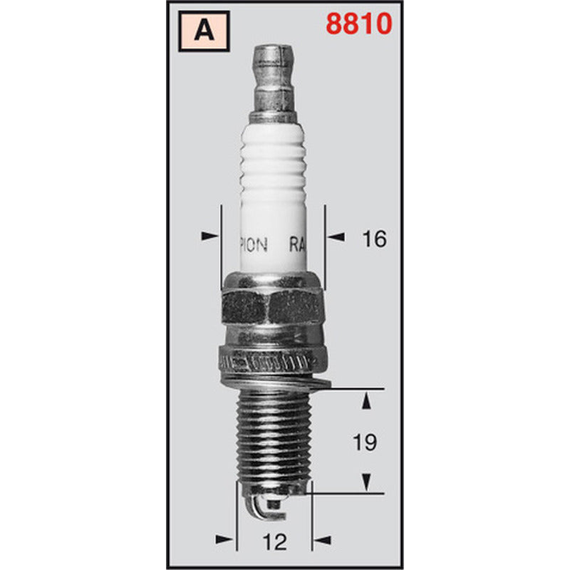 CANDELA CHAMPION RA6HC OE083 PER APRILIA LEONARDO 250 98-03 BMW F800 GS 06 - foto originale