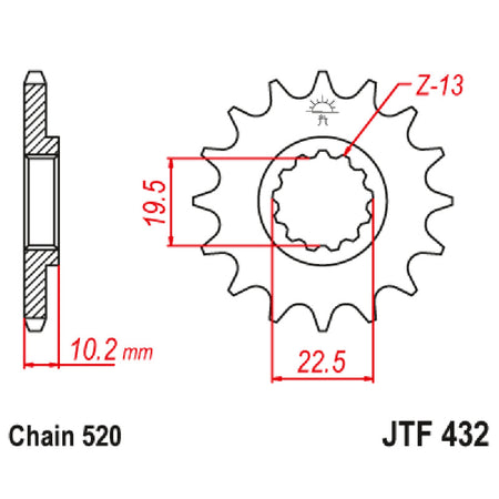 PIGNONE JT 432 Z16 JTF432.16