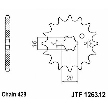 PIGNONE JT 1263 Z12 JTF1263.12