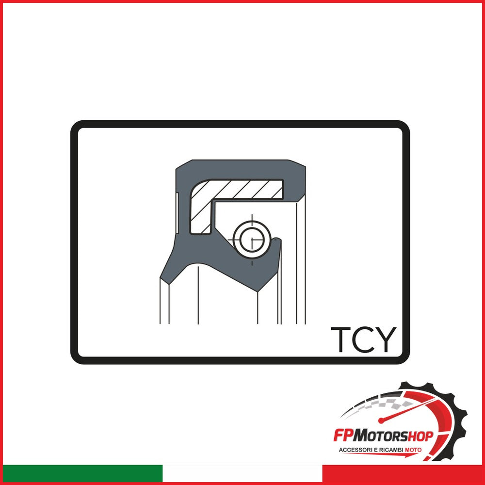 KIT PARAOLI FORCELLA MOTO PER 38X50X8/9,5 TCY ARIETE ARI.032 COPPIA DX/SX - foto brandizzata