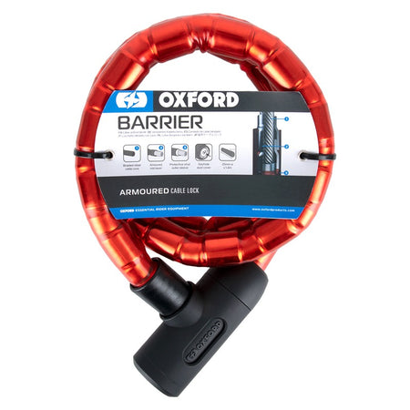 [C802274] CAVO BARRIER SERPENTONE 140cm 25mm PROT.NYLON ROSSO