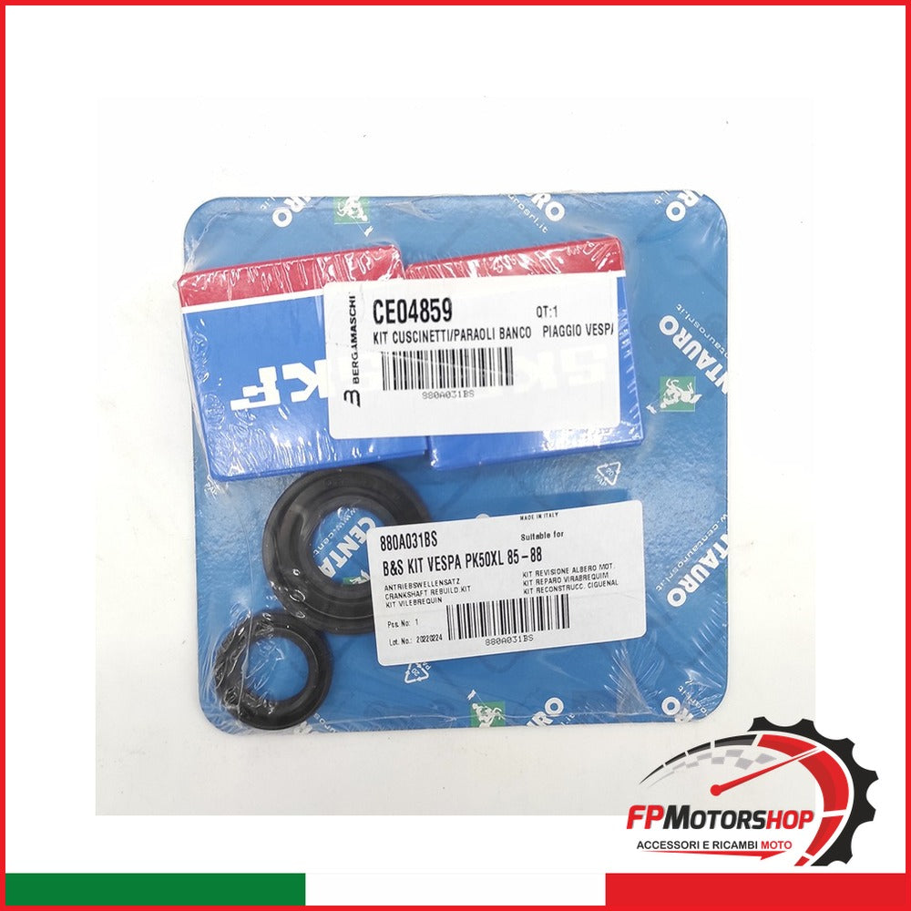 KIT CUSCINETTI/PARAOLI BANCO PIAGGIO VESPA 880A031BS 50/90/125 ET3 2050-1990