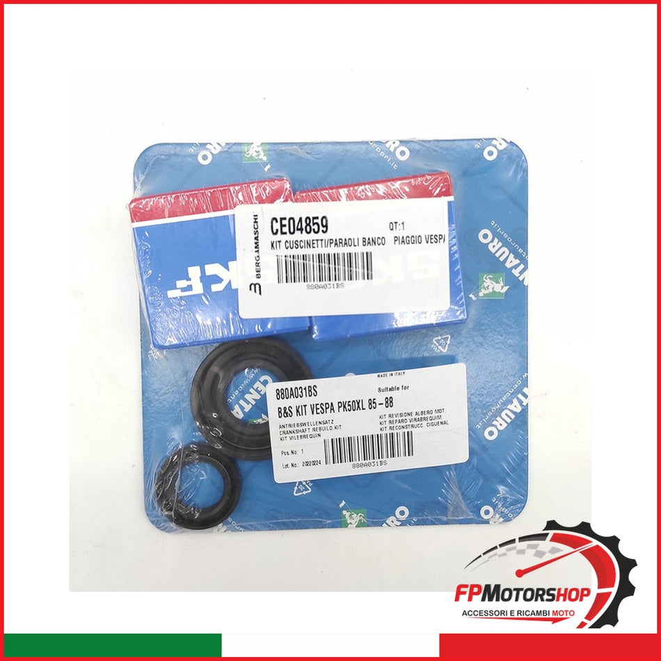 KIT CUSCINETTI/PARAOLI BANCO PIAGGIO VESPA 880A031BS 50/90/125 ET3 2050-1990