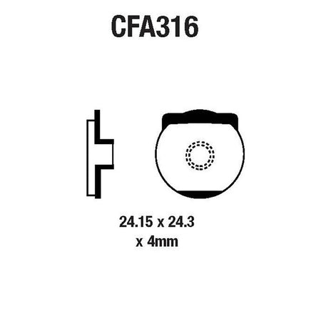 PASTIGLIE MTB CFA316R EBC R4331600 - foto originale