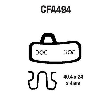 PASTIGLIE MTB CFA494HH EBC R4249400 - foto originale