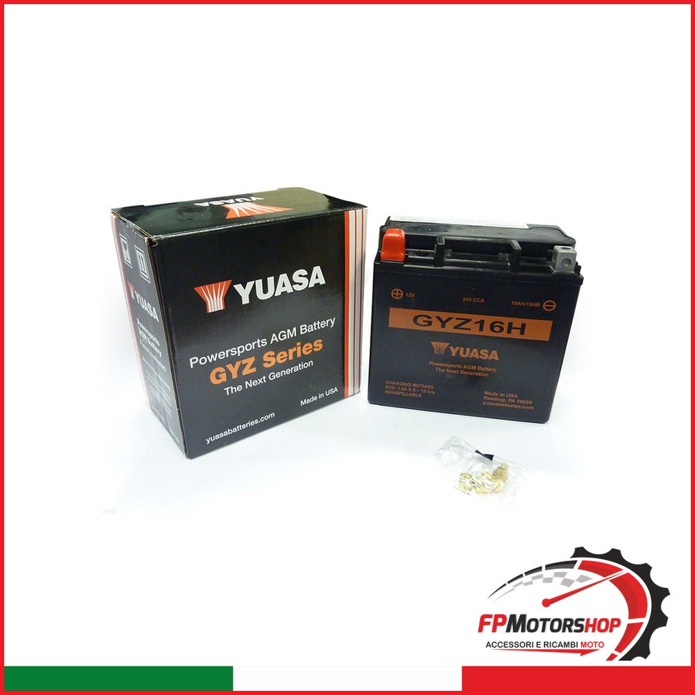 BATTERIA YUASA GYZ16H PRECARICATA SIGILLATA YZ16H HONDA PIAGGIO