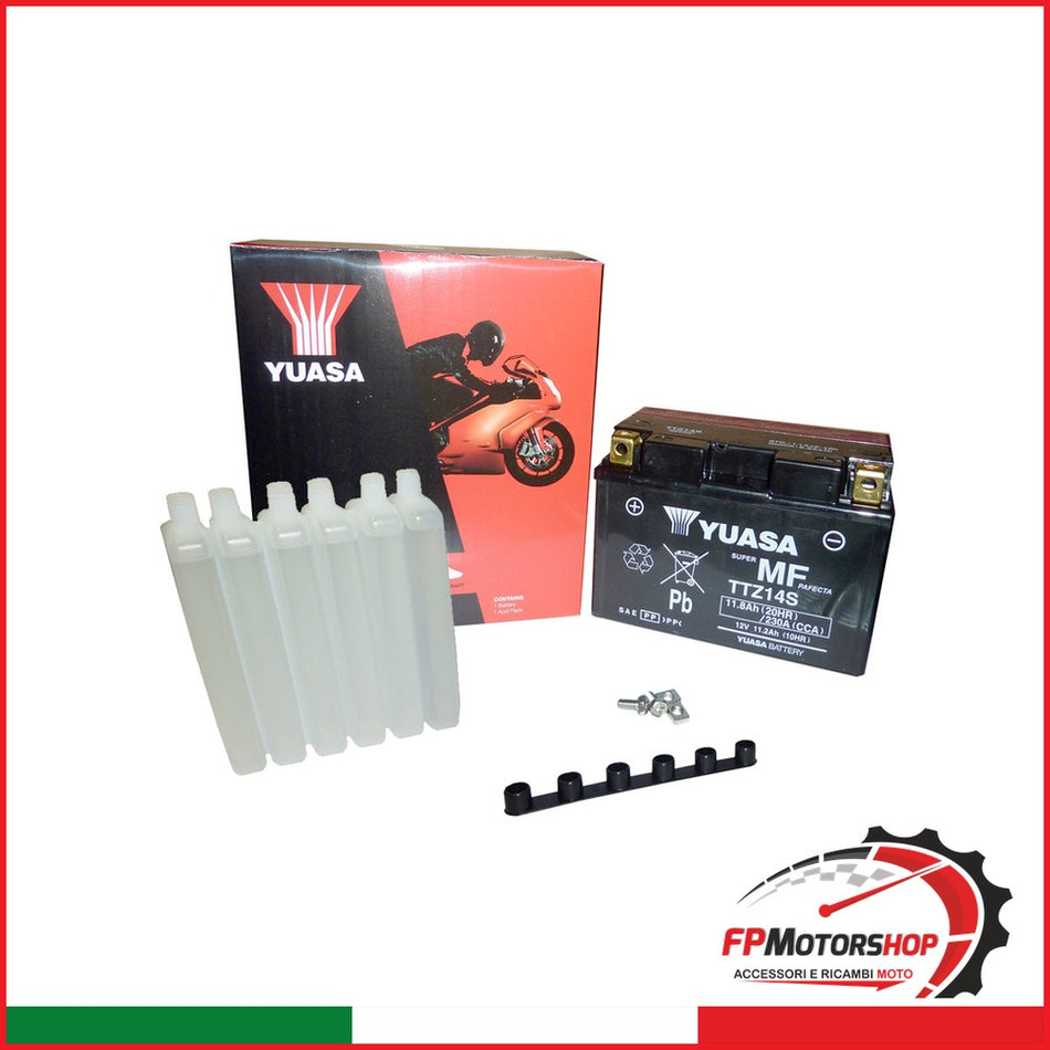 BATTERIA YUASA TTZ14S CON ACIDO HONDA KAWASAKI SUZUKI YAMAHA