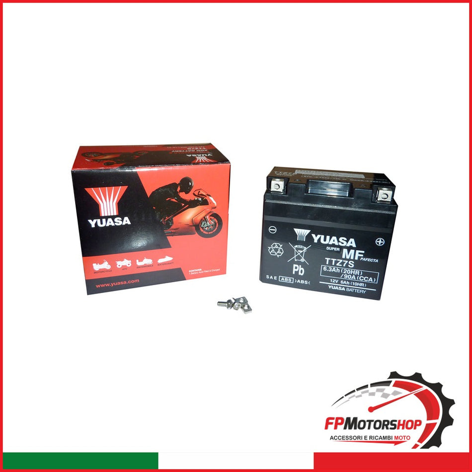BATTERIA YUASA TTZ7S PRECARICATA SIGILLATA HONDA KAWASAKI SUZUKI KTM
