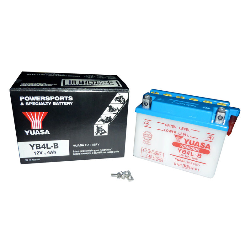 BATTERIA YUASA YB4L-B APRILIA CAGIVA PIAGGIO SUZUKI