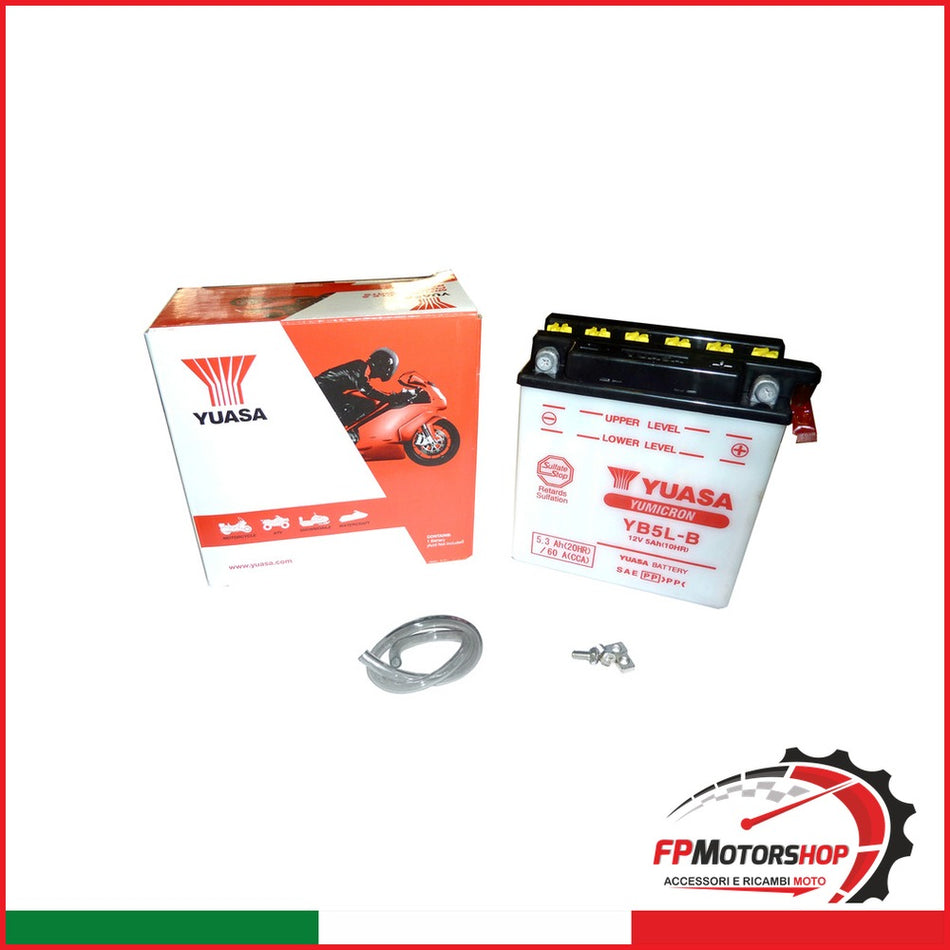 BATTERIA YUASA YB5L-B PIAGGIO YAMAHA GILERA MALAGUTI