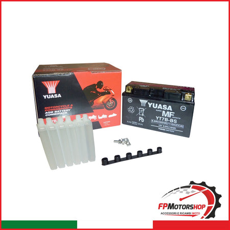 BATTERIA YUASA YT7B-BS CON ACIDO DUCATI SUZUKI YAMAHA MBK