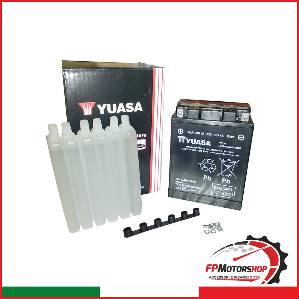 BATTERIA YUASA YTX14AH-BS CON ACIDO BMW SUZUKI